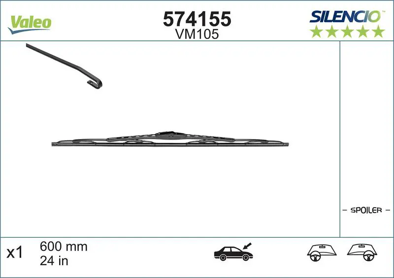 Stikla tīrītāja slotiņa Valeo 574155