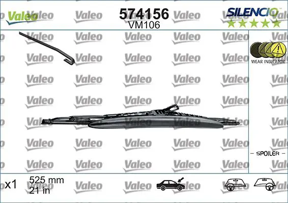 Stikla tīrītāja slotiņa Valeo 574156