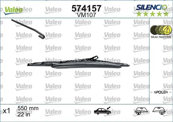 Stikla tīrītāja slotiņa Valeo 574157