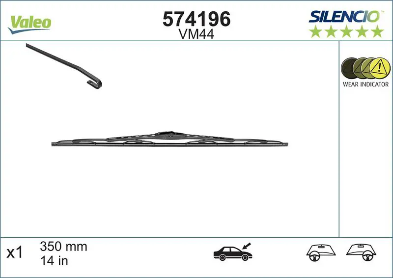 Stikla tīrītāja slotiņa Valeo 574196