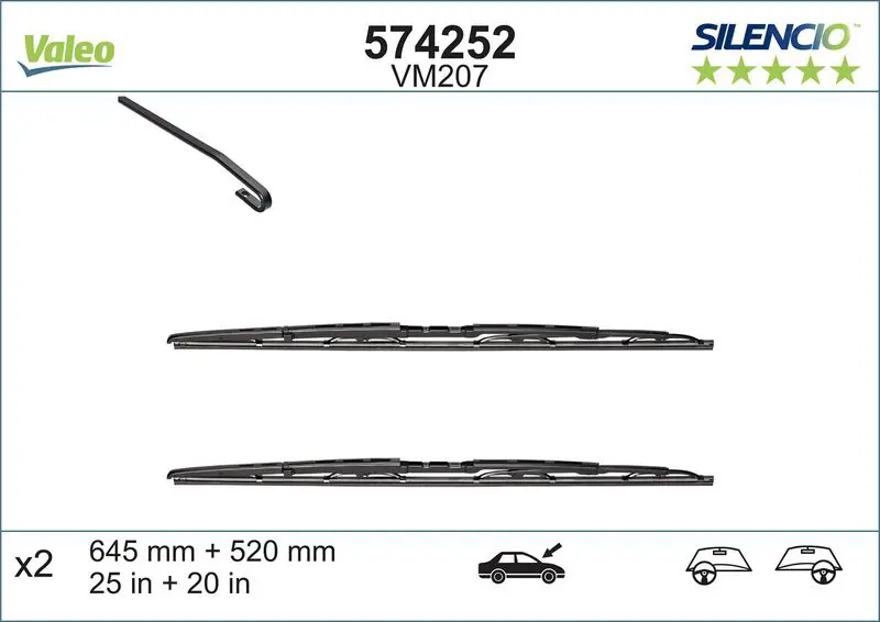 Stikla tīrītāja slotiņa Valeo 574252