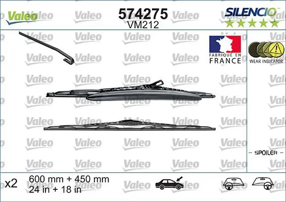 Stikla tīrītāja slotiņa Valeo 574275