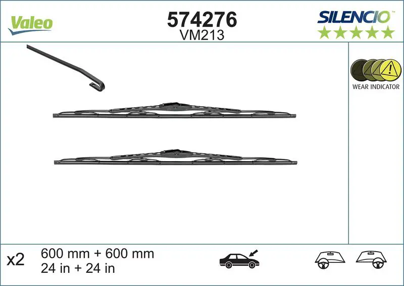 Stikla tīrītāja slotiņa Valeo 574276