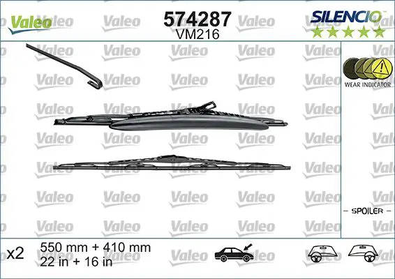 Stikla tīrītāja slotiņa Valeo 574287