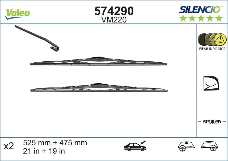 Stikla tīrītāja slotiņa Valeo 574290