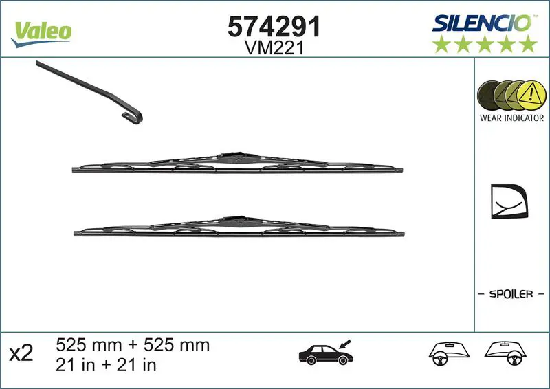 Stikla tīrītāja slotiņa Valeo 574291
