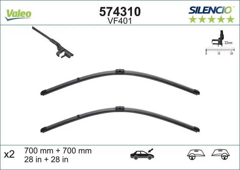 Stikla tīrītāja slotiņa Valeo 574310