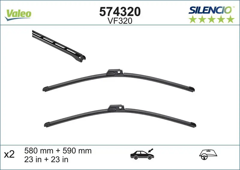 Stikla tīrītāja slotiņa Valeo 574320