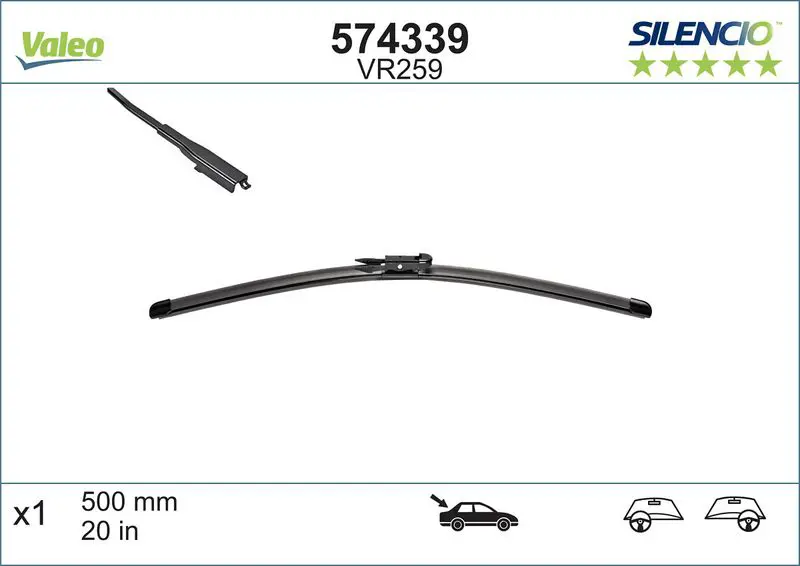 Stikla tīrītāja slotiņa Valeo 574339