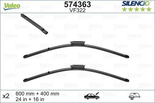 Stikla tīrītāja slotiņa Valeo 574363