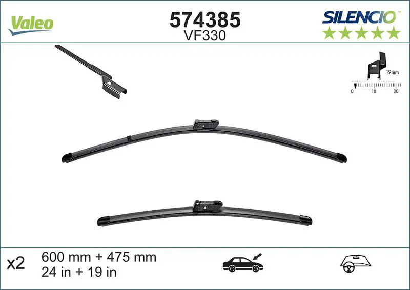 Stikla tīrītāja slotiņa Valeo 574385