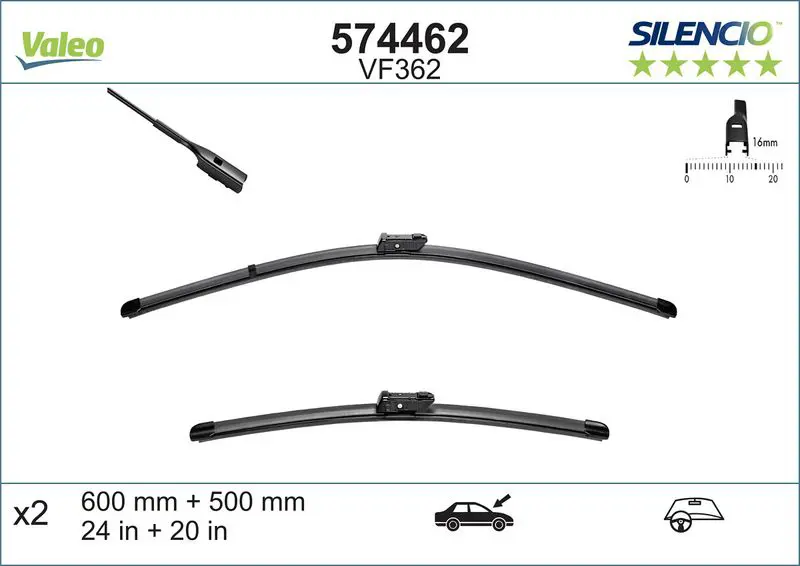 Stikla tīrītāja slotiņa Valeo 574462