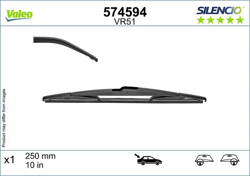Stikla tīrītāja slotiņa Valeo 574594