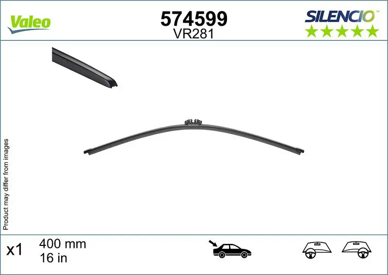 Stikla tīrītāja slotiņa Valeo 574599