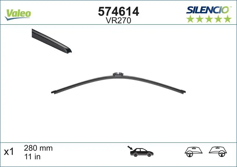 Stikla tīrītāja slotiņa Valeo 574614