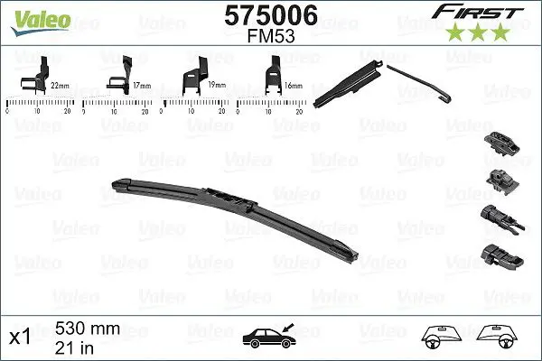 Stikla tīrītāja slotiņa Valeo 575006