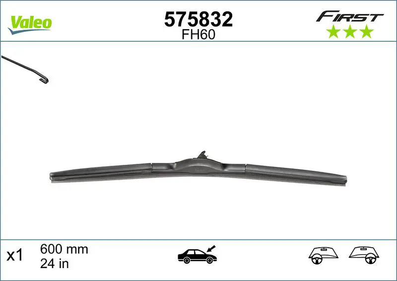 Stikla tīrītāja slotiņa Valeo 575832