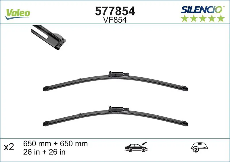 Stikla tīrītāja slotiņa Valeo 577854