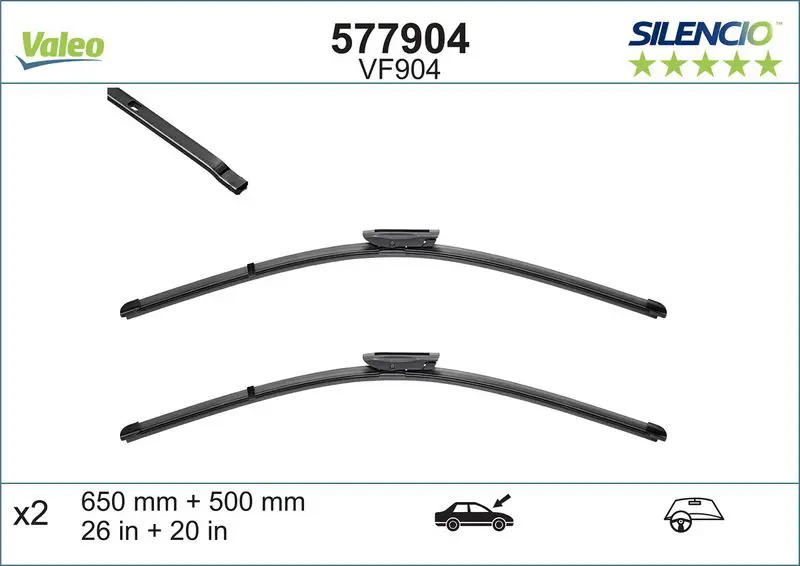 Stikla tīrītāja slotiņa Valeo 577904
