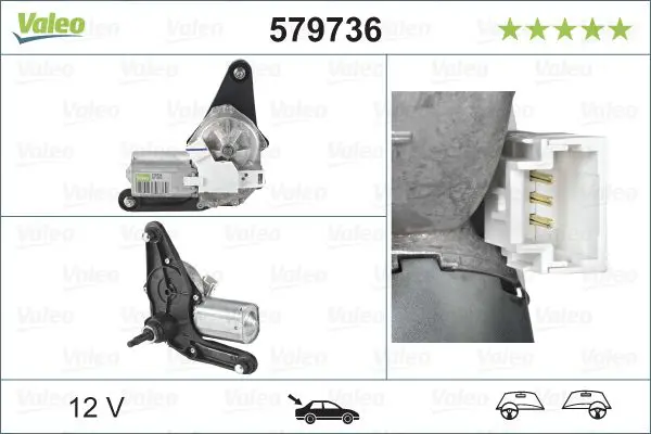 Stikla tīrītāju motors Valeo 579736