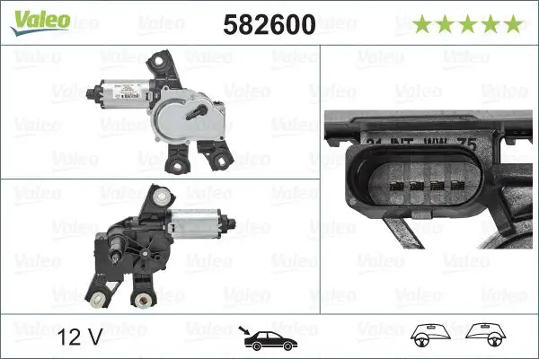Stikla tīrītāju motors Valeo 582600