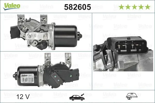 Stikla tīrītāju motors Valeo 582605