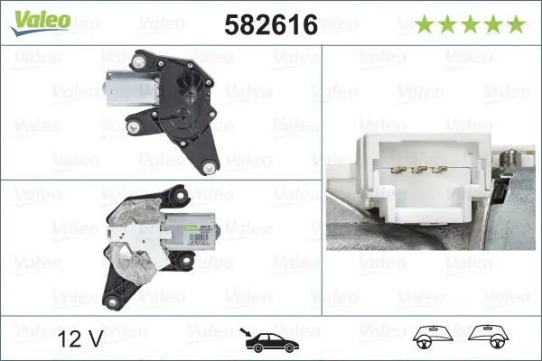 Stikla tīrītāju motors Valeo 582616