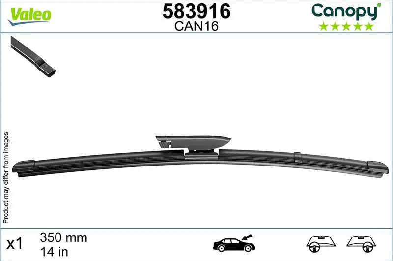 Stikla tīrītāja slotiņa Valeo 583916