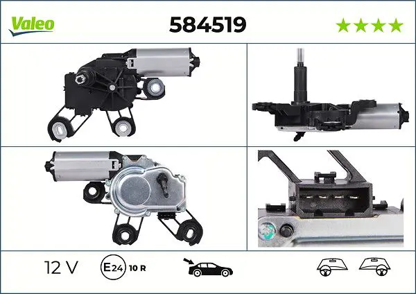 Stikla tīrītāju motors Valeo 584519