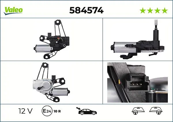 Stikla tīrītāju motors Valeo 584574