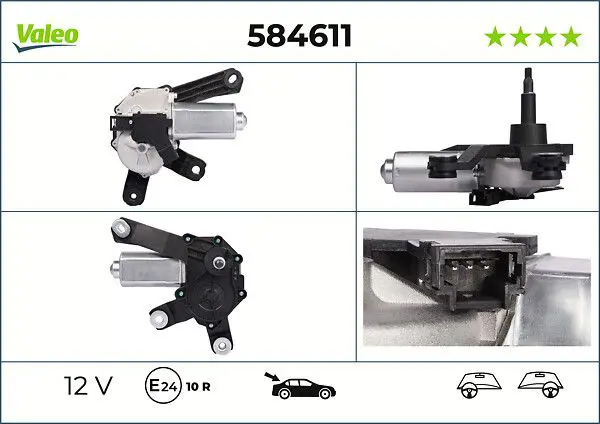 Stikla tīrītāju motors Valeo 584611