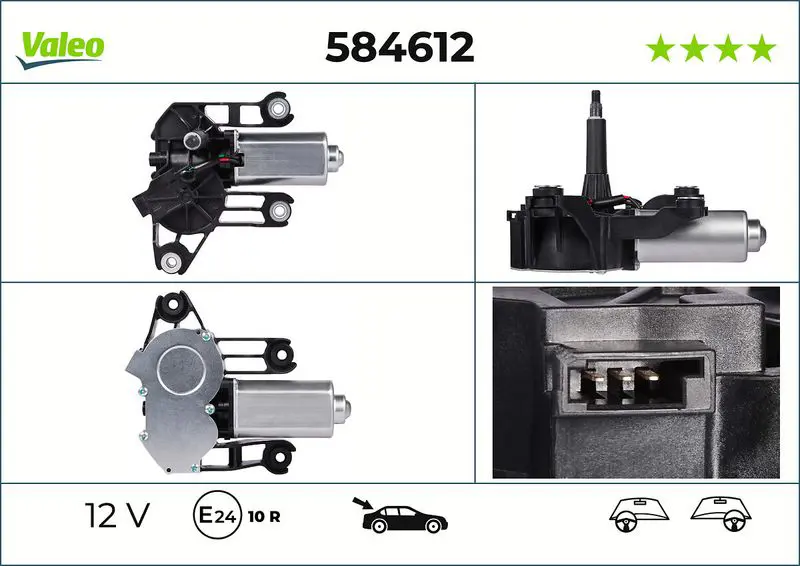 Stikla tīrītāju motors Valeo 584612