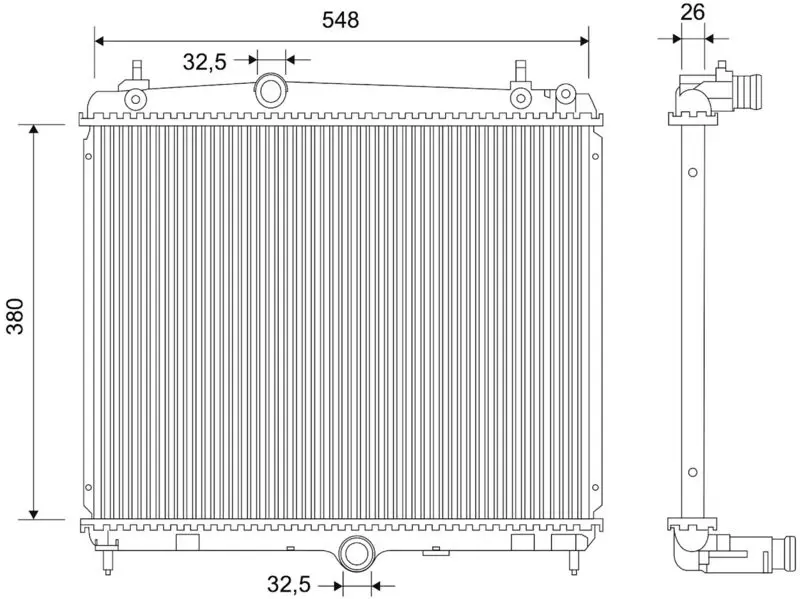 Radiator, engine cooling Valeo 701115