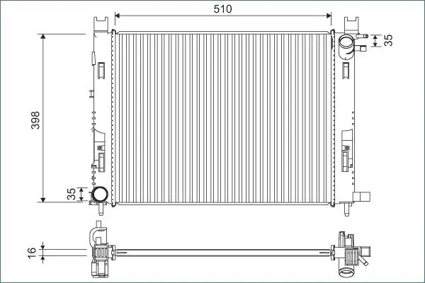 Radiators, Motora dzesēšanas sistēma Valeo 701120