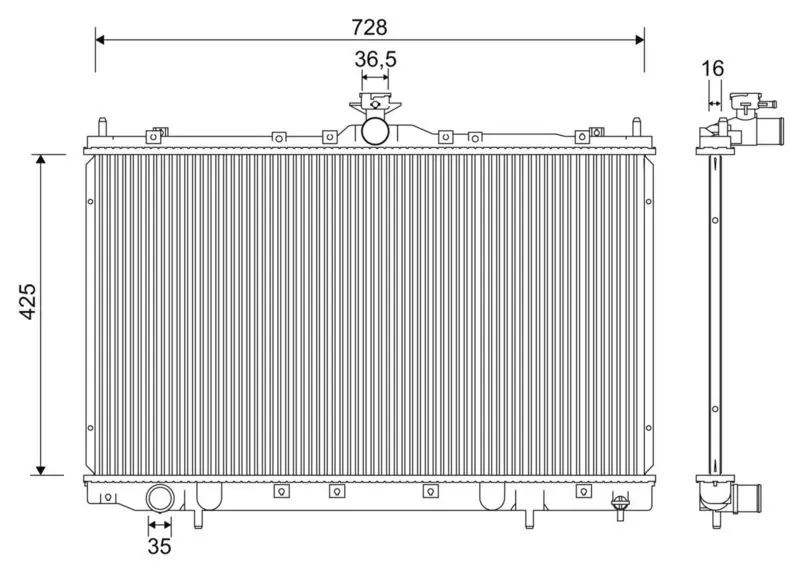 Radiators, Motora dzesēšanas sistēma Valeo 701239