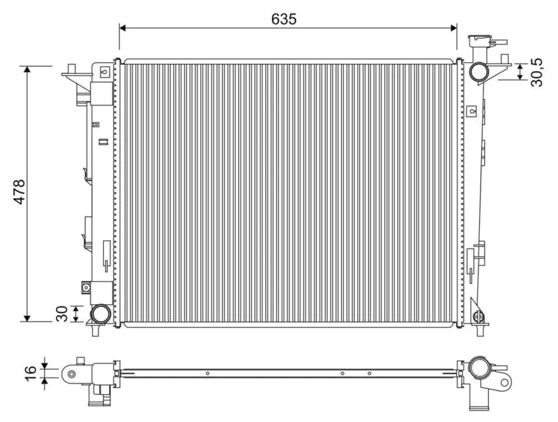 Radiators, Motora dzesēšanas sistēma Valeo 701326
