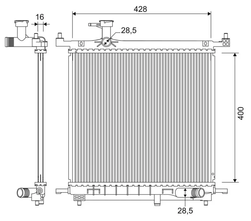Radiators, Motora dzesēšanas sistēma Valeo 701328