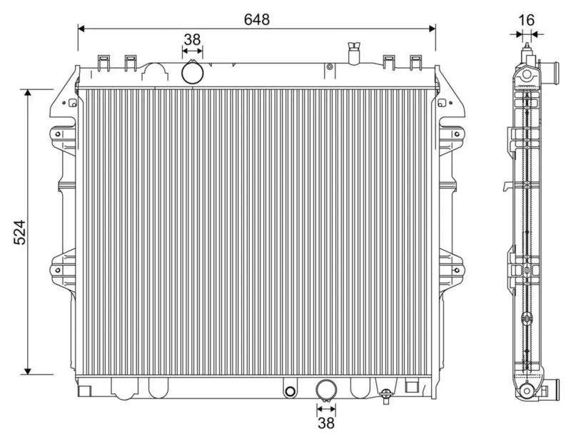 Radiators, Motora dzesēšanas sistēma Valeo 701345