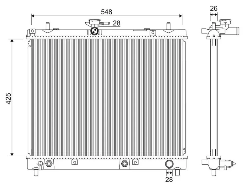 Radiators, Motora dzesēšanas sistēma Valeo 701346