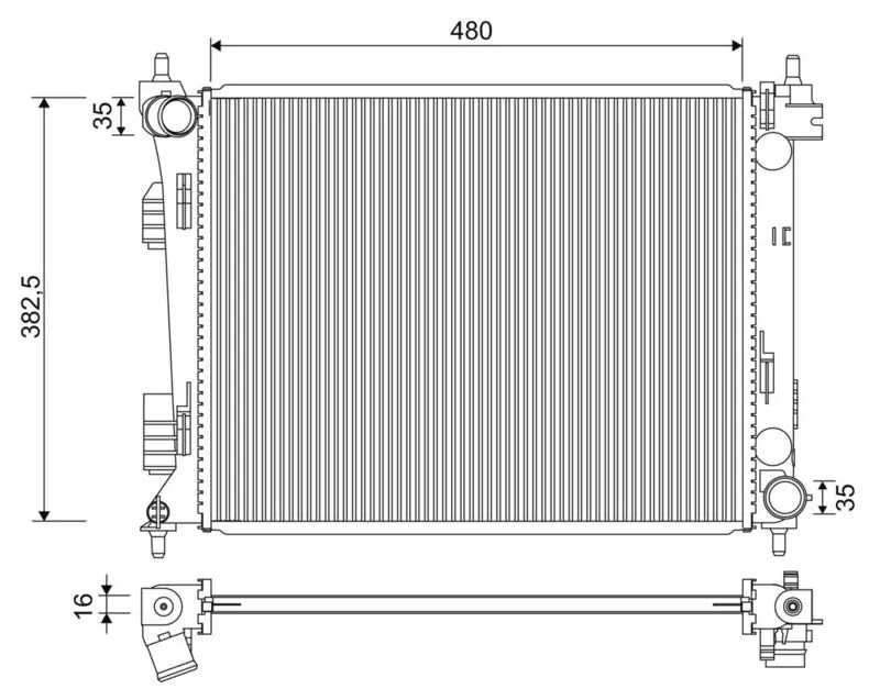 Radiators, Motora dzesēšanas sistēma Valeo 701347
