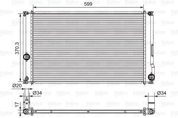 Radiators, Motora dzesēšanas sistēma Valeo 701657