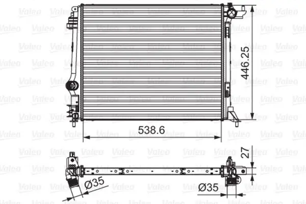 Radiators, Motora dzesēšanas sistēma Valeo 701662