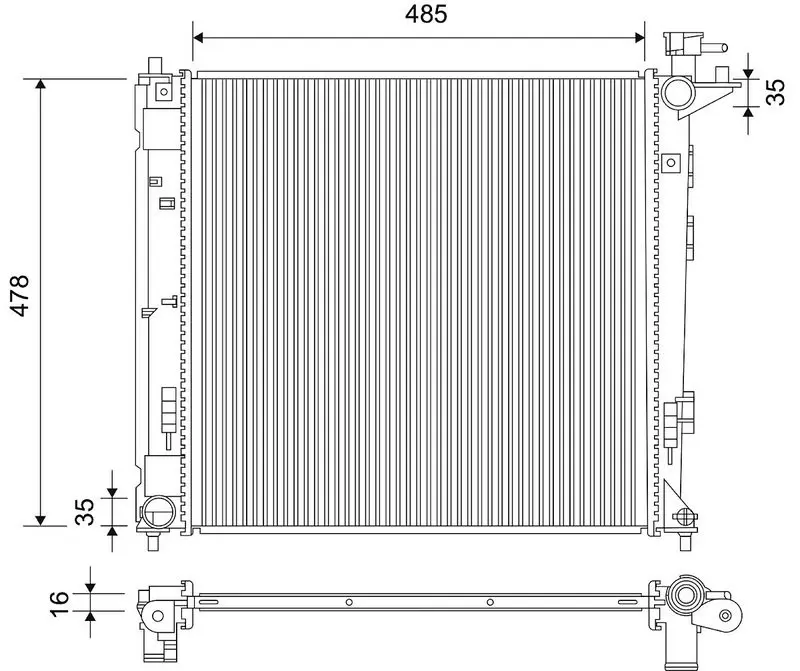 Radiators, Motora dzesēšanas sistēma Valeo 701890
