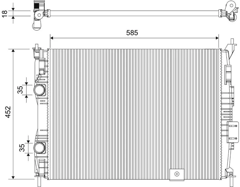 Radiators, Motora dzesēšanas sistēma Valeo 701896