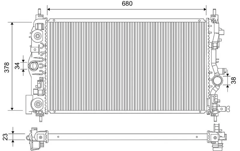Radiators, Motora dzesēšanas sistēma Valeo 701899
