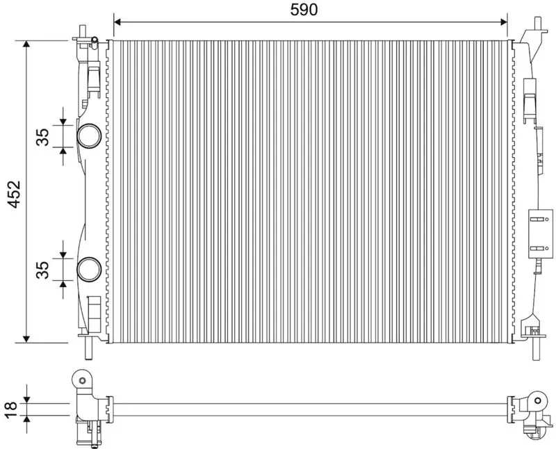 Radiators, Motora dzesēšanas sistēma Valeo 701904