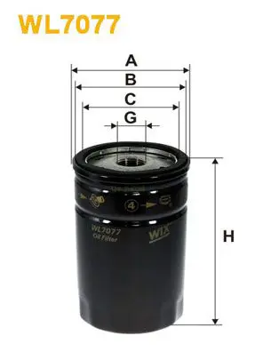 Eļļas filtrs WIX WL7077