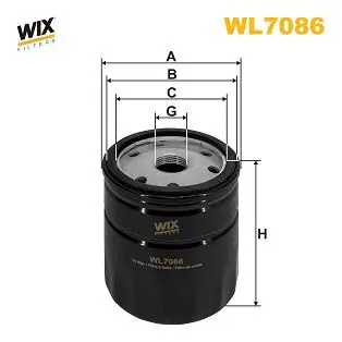 Eļļas filtrs WIX WL7086