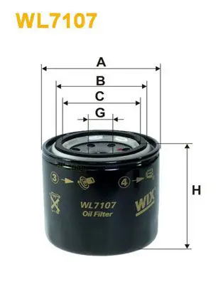 Eļļas filtrs WIX WL7107