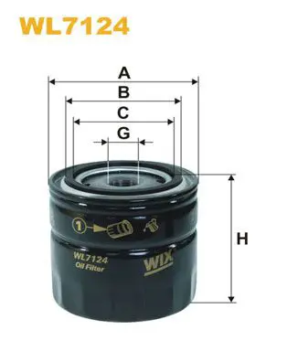 Eļļas filtrs WIX WL7124